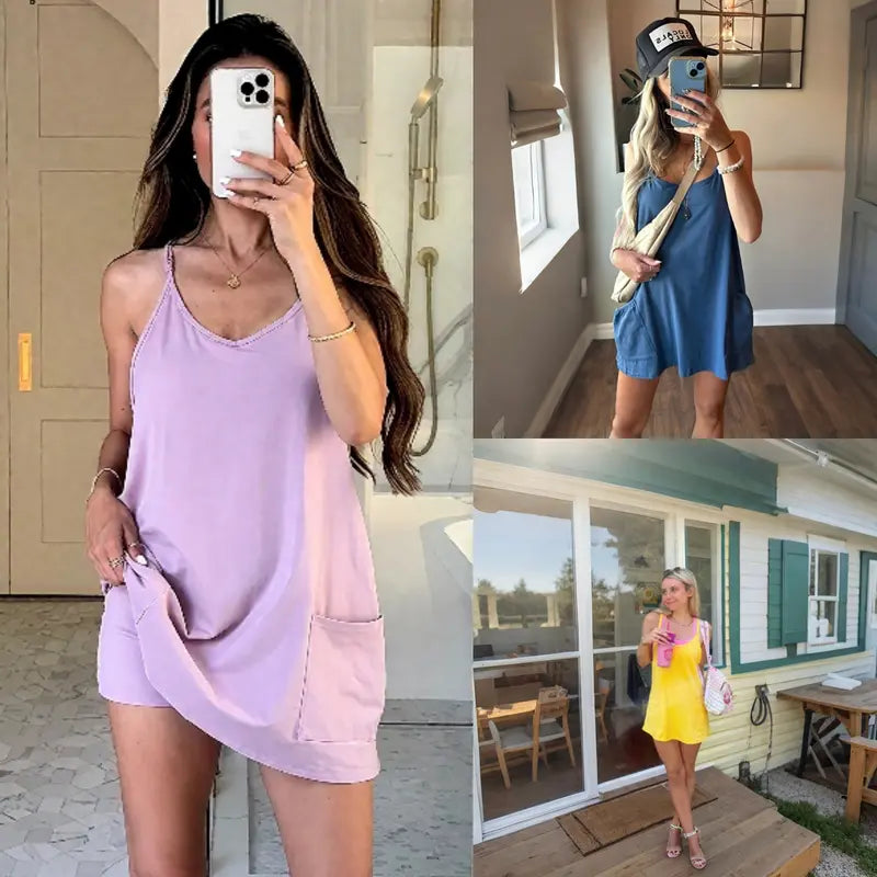 Lucy - Built-In Shorts Mini Dress