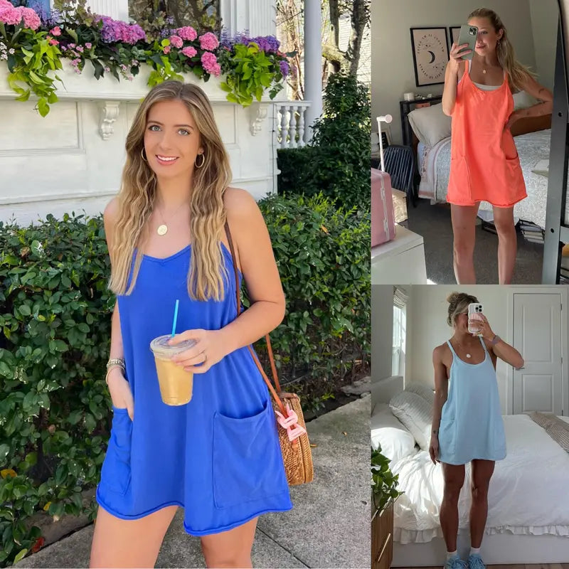 Lucy - Built-In Shorts Mini Dress